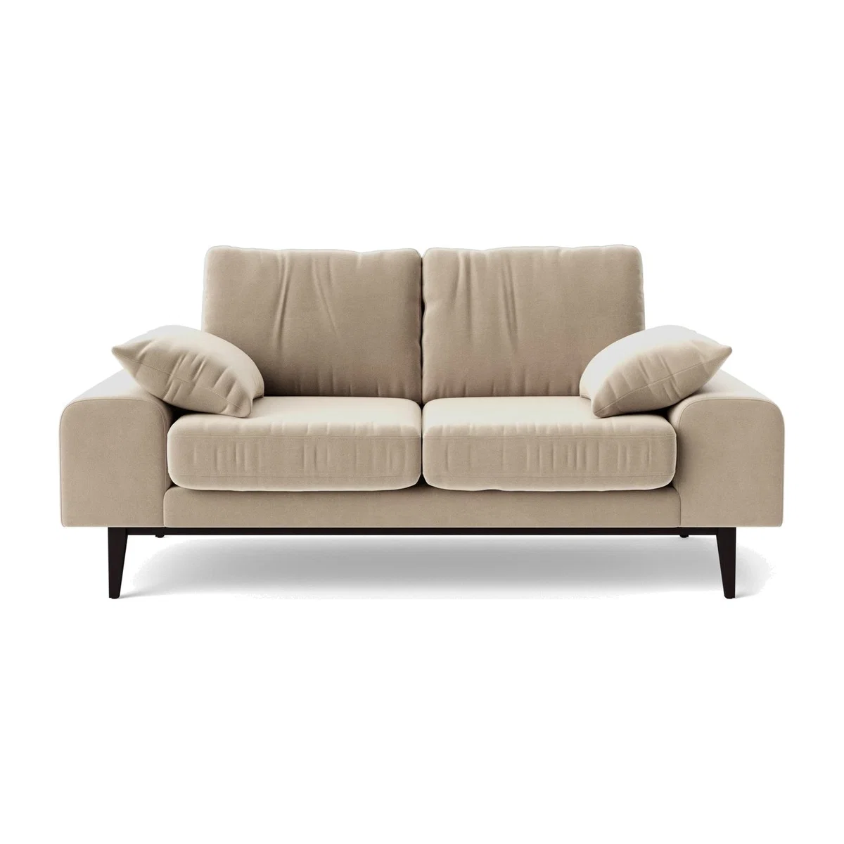 Swoon Tulum Velvet 2 Seater Sofa - Taupe – image 1
