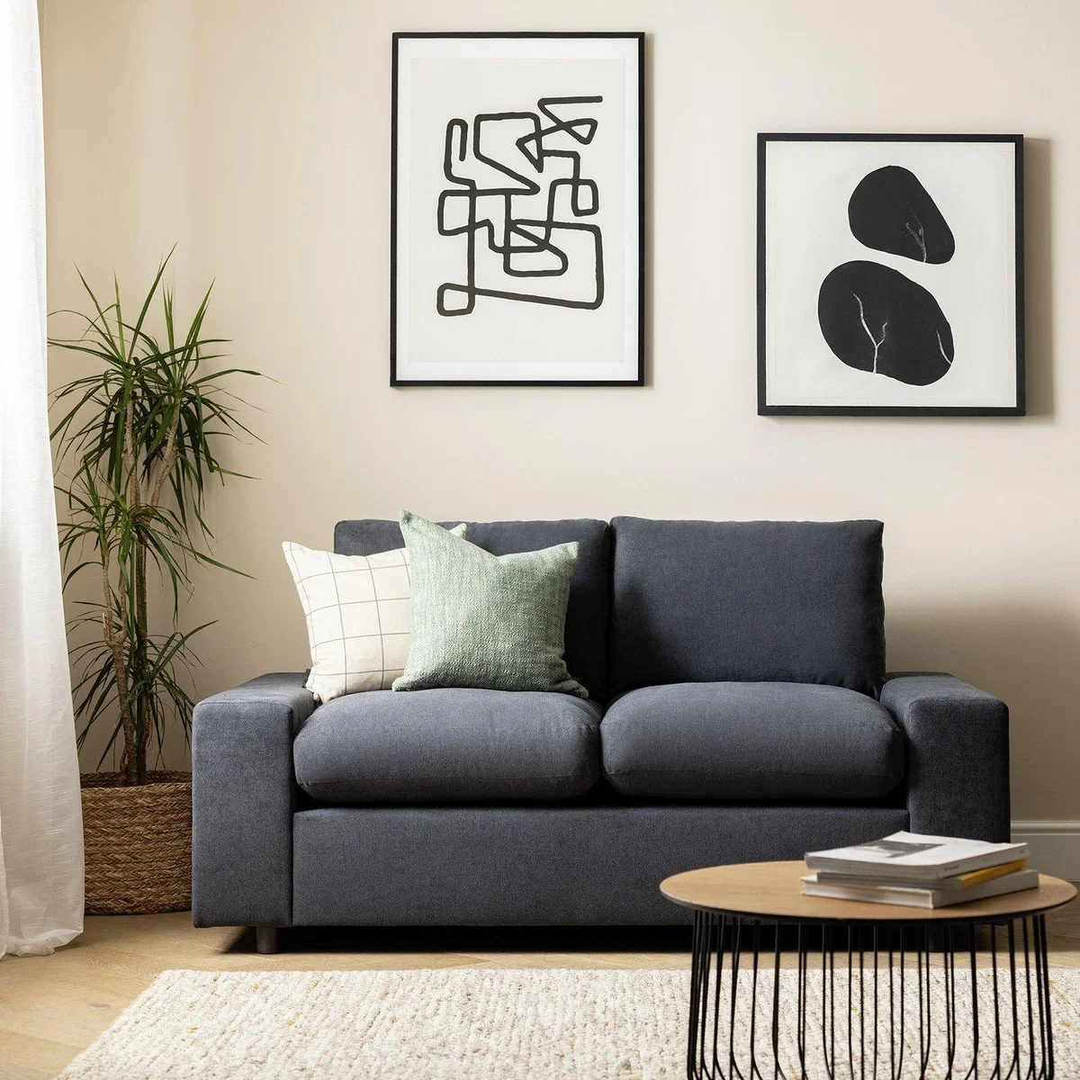 Habitat Holme Fabric 2 Seater Sofa - Anthracite – image 3