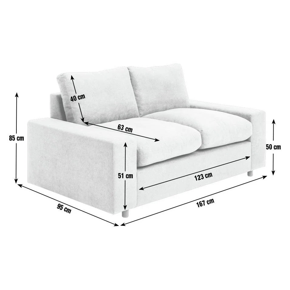 Habitat Holme Fabric 2 Seater Sofa - Anthracite – image 4