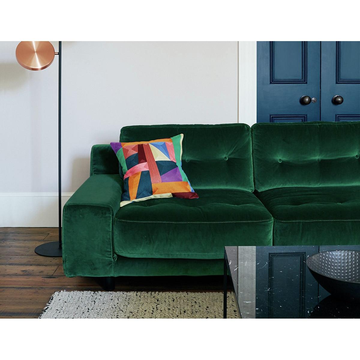 Habitat Hendricks 2 Seater Fabric Sofa - Black and White – image 2