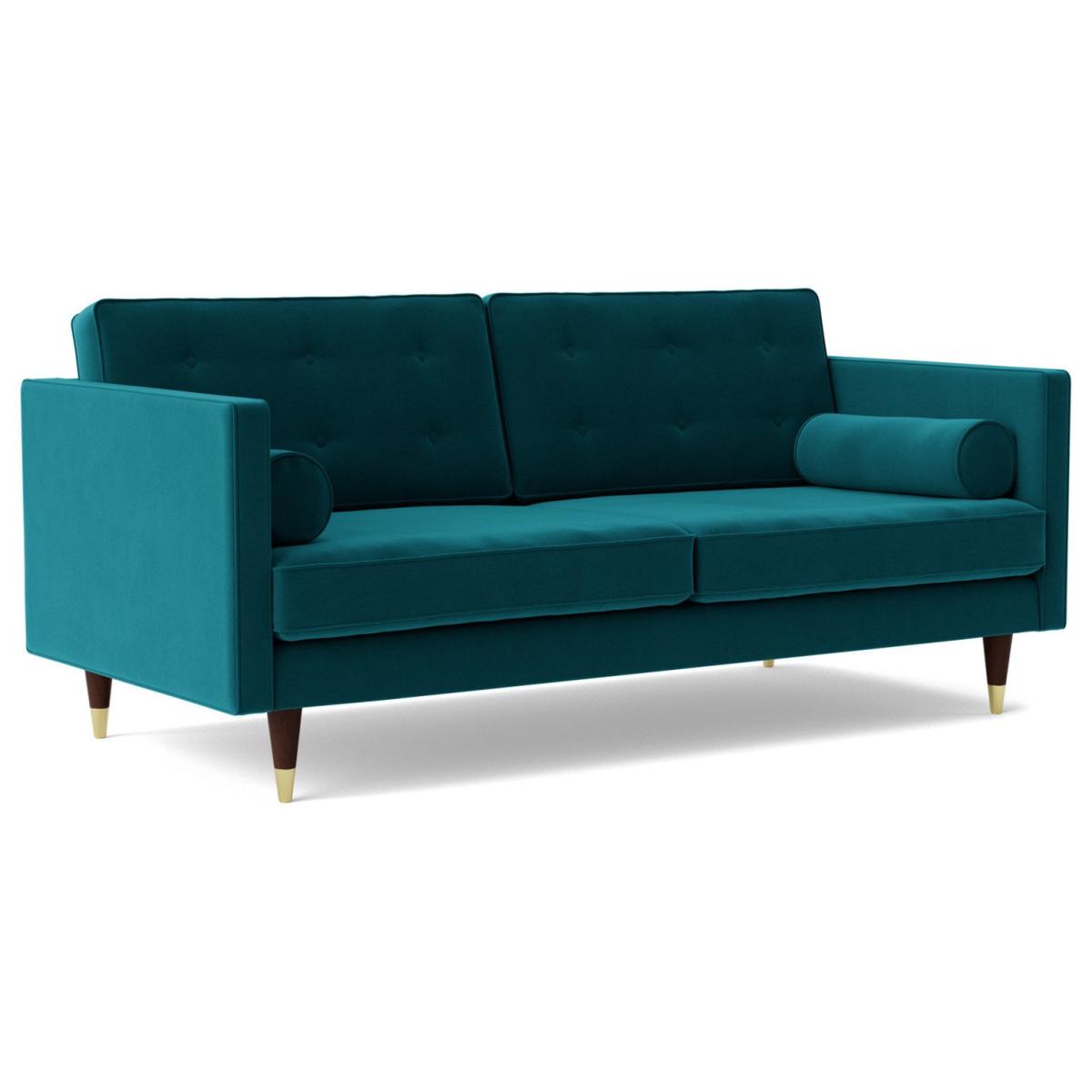 Swoon Porto Velvet 2 Seater Sofa- Kingfisher Blue – image 7