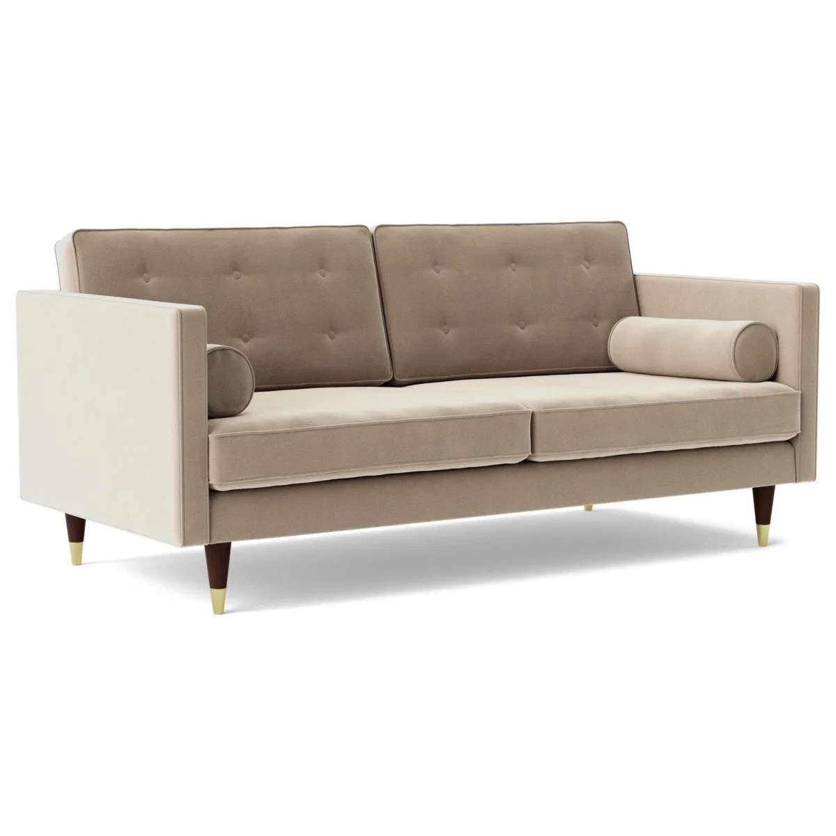 Swoon Porto Velvet 2 Seater Sofa - Taupe – image 7