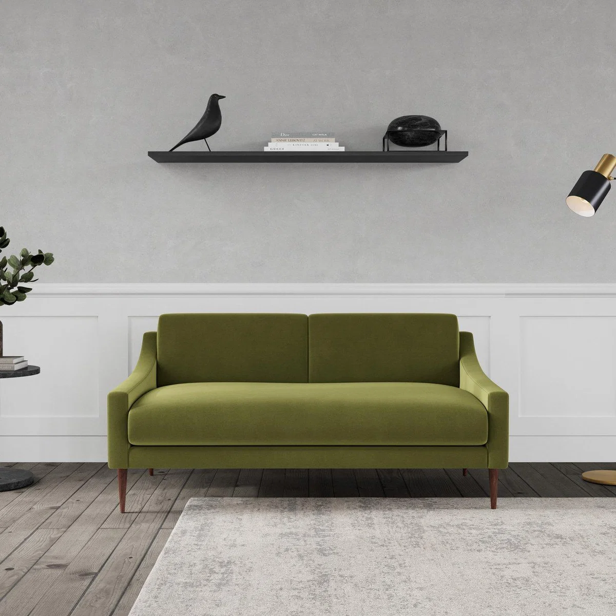 Swoon Turin Velvet 2 Seater Sofa - Fern Green – image 3