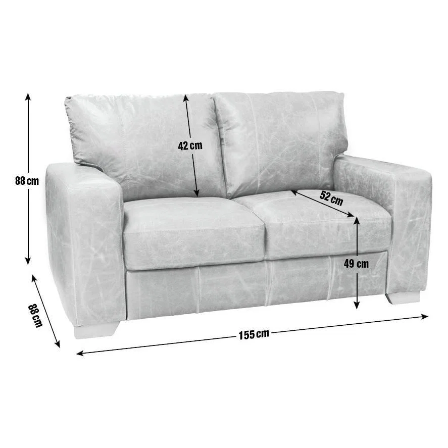 Habitat Eton 2 Seater Leather Sofa - Dark Brown – image 2