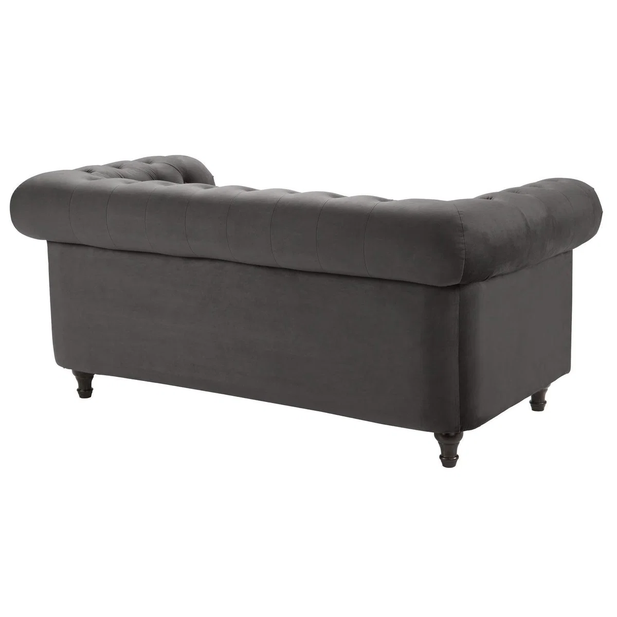 Habitat Chesterfield 2 Seater Velvet Sofa - Charcoal – image 5