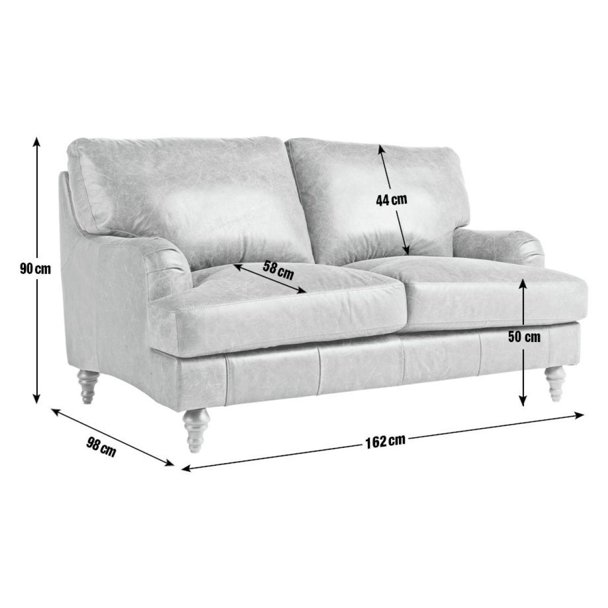 Habitat Livingston 2 Seater Leather Sofa - Tan – image 3