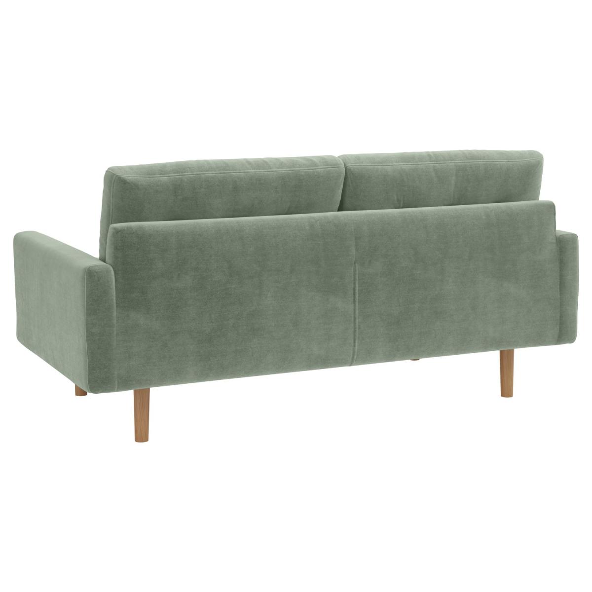 Habitat Fenner Velvet 2 Seater Sofa - Light Feet- Sage Green – image 4