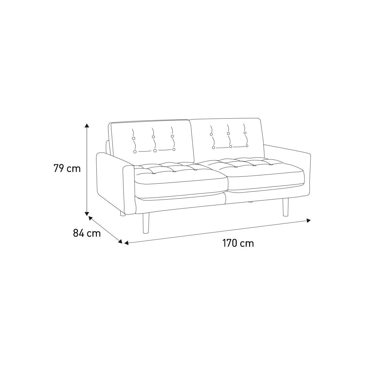 Habitat Fenner Velvet 2 Seater Sofa - Light Feet- Sage Green – image 6