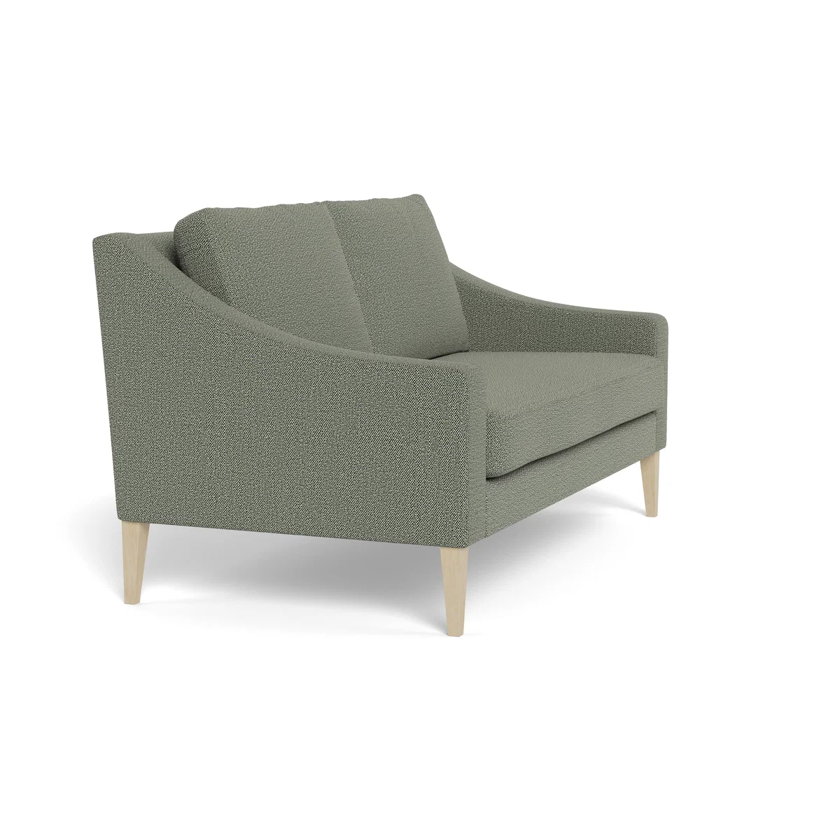 Heal's Richmond 2 Seater Sofa Boucle Tweed Lapis Black Beech Feet – image 2