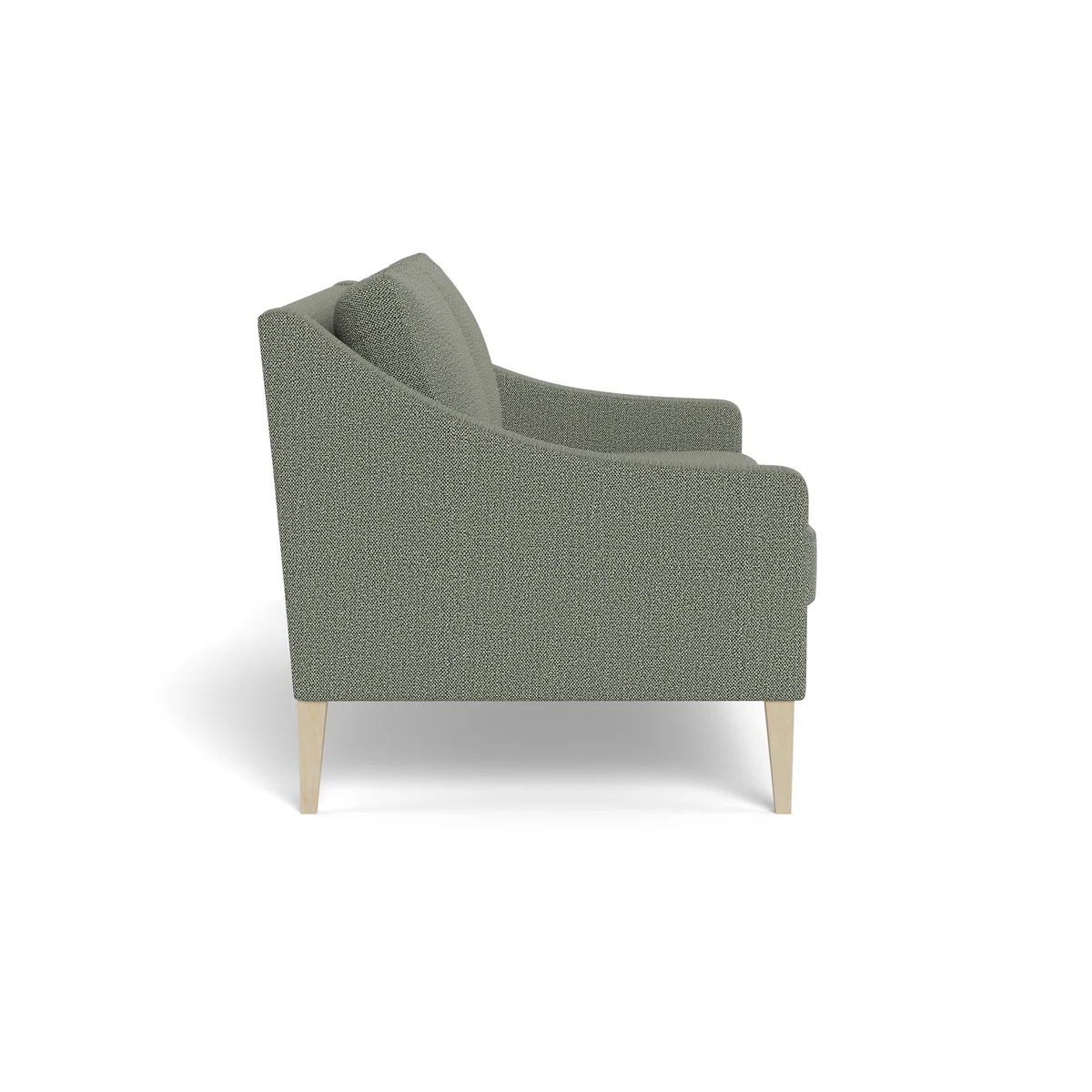 Heal's Richmond 2 Seater Sofa Boucle Tweed Lapis Black Beech Feet – image 3