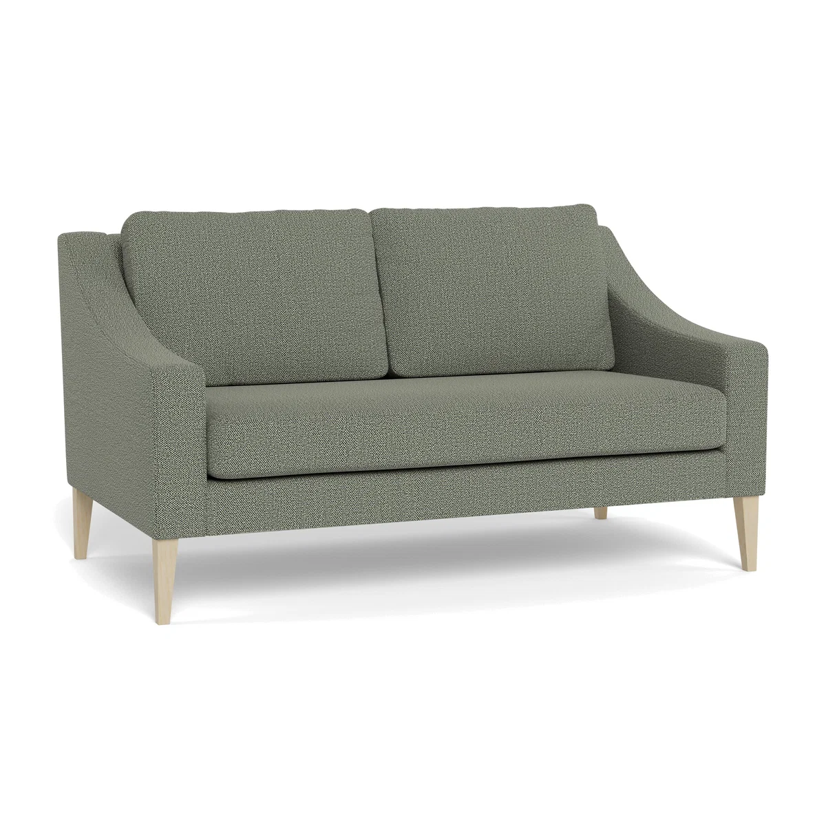Heal's Richmond 2 Seater Sofa Boucle Tweed Lapis Black Beech Feet – image 1
