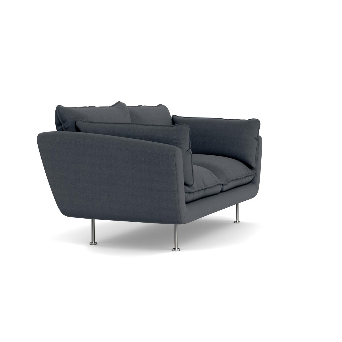 Heal's Allora 2 Seater Sofa Linen Dark Grey Black Feet – image 3