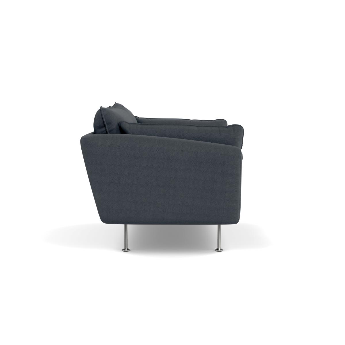Heal's Allora 2 Seater Sofa Linen Dark Grey Black Feet – image 4