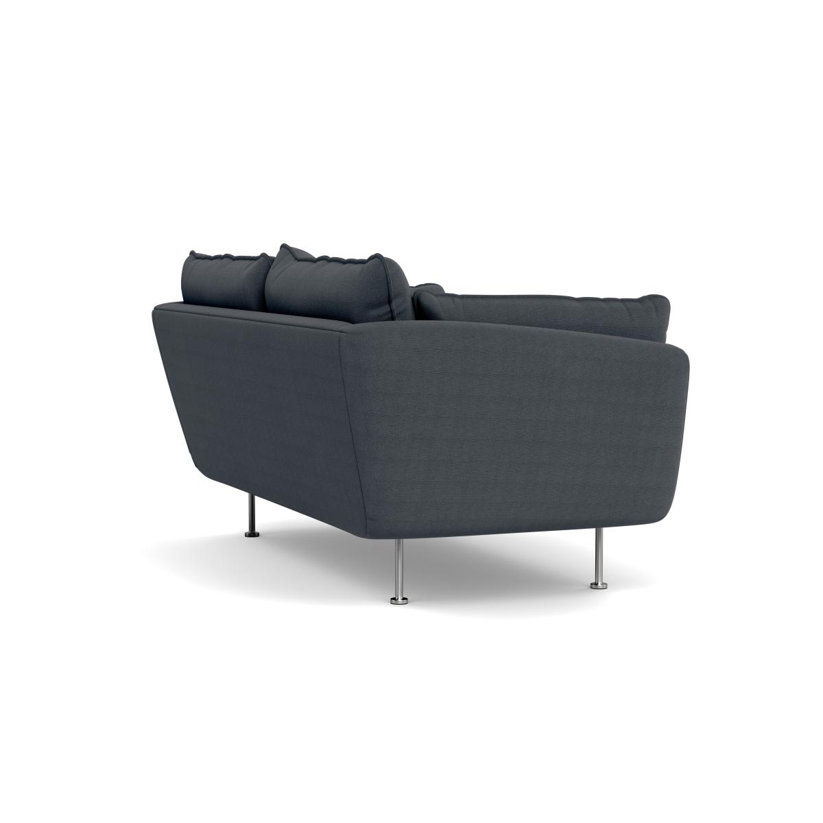 Heal's Allora 2 Seater Sofa Linen Dark Grey Black Feet – image 5