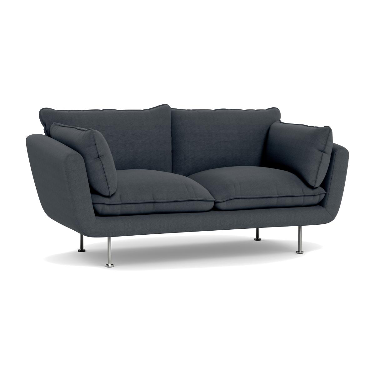 Heal's Allora 2 Seater Sofa Linen Dark Grey Black Feet – image 1