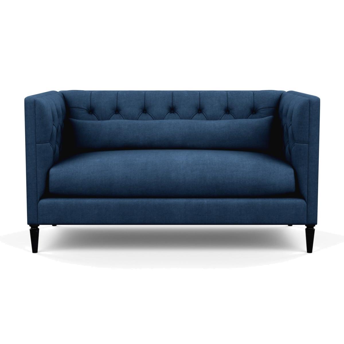 Heal's Balmoral 2 Seater Sofa Capelo LinenCotton Ink Spot Black Feet - Heal's UK Furniture