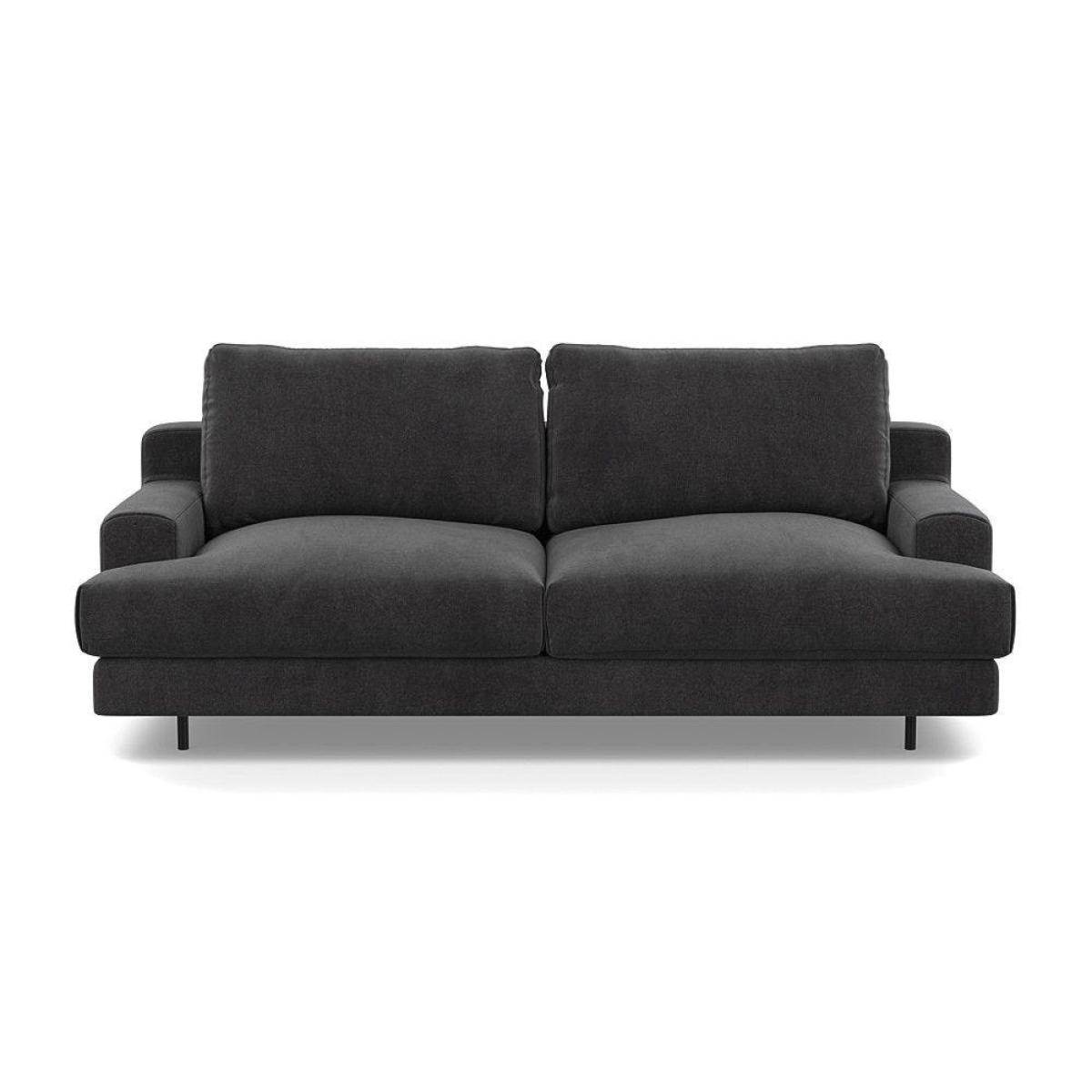 Heal's Orso 2 Seater Sofa Broad Weave Tin Black Feet - Heal's UK Furniture – image 16