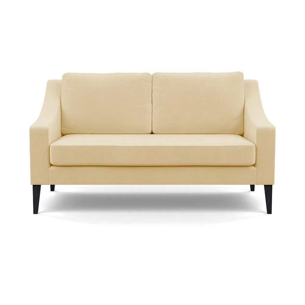 Heal's Richmond 2 Seater Sofa Smart Luxe Velvet Biscuit Black Feet – image 2