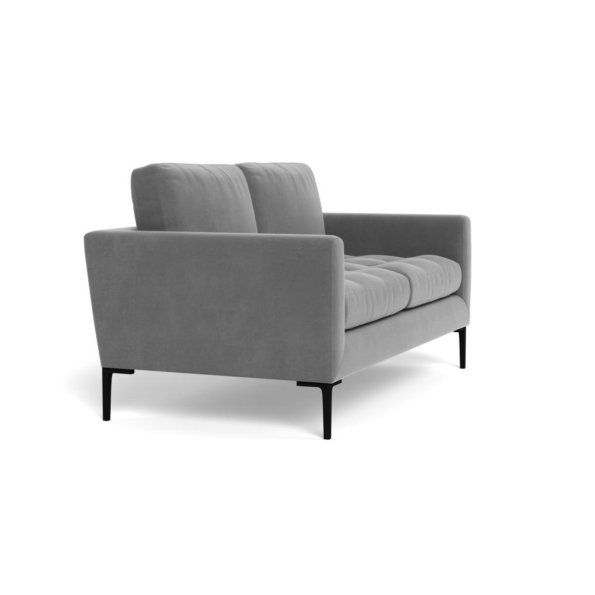 Heal's Eton 2 Seater Sofa Smart Velvet Mercury Black Feet - Heal's UK Furniture – image 2