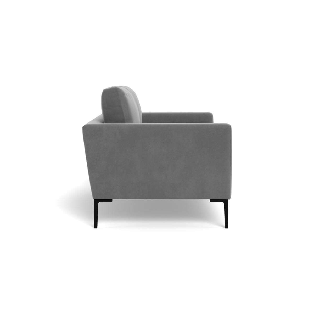 Heal's Eton 2 Seater Sofa Smart Velvet Mercury Black Feet - Heal's UK Furniture – image 3