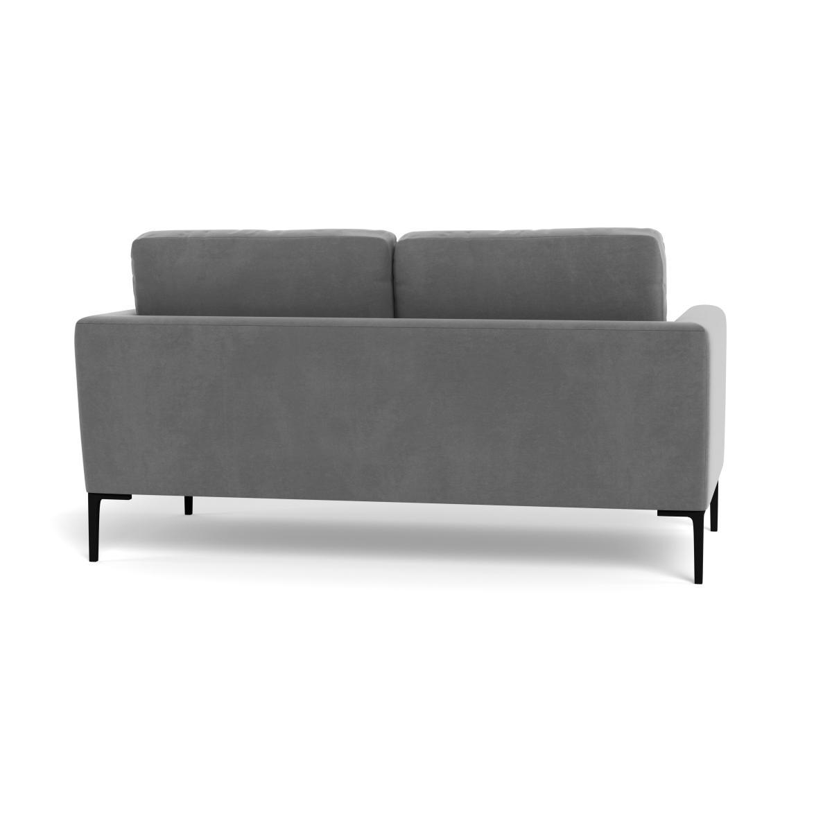 Heal's Eton 2 Seater Sofa Smart Velvet Mercury Black Feet - Heal's UK Furniture – image 5