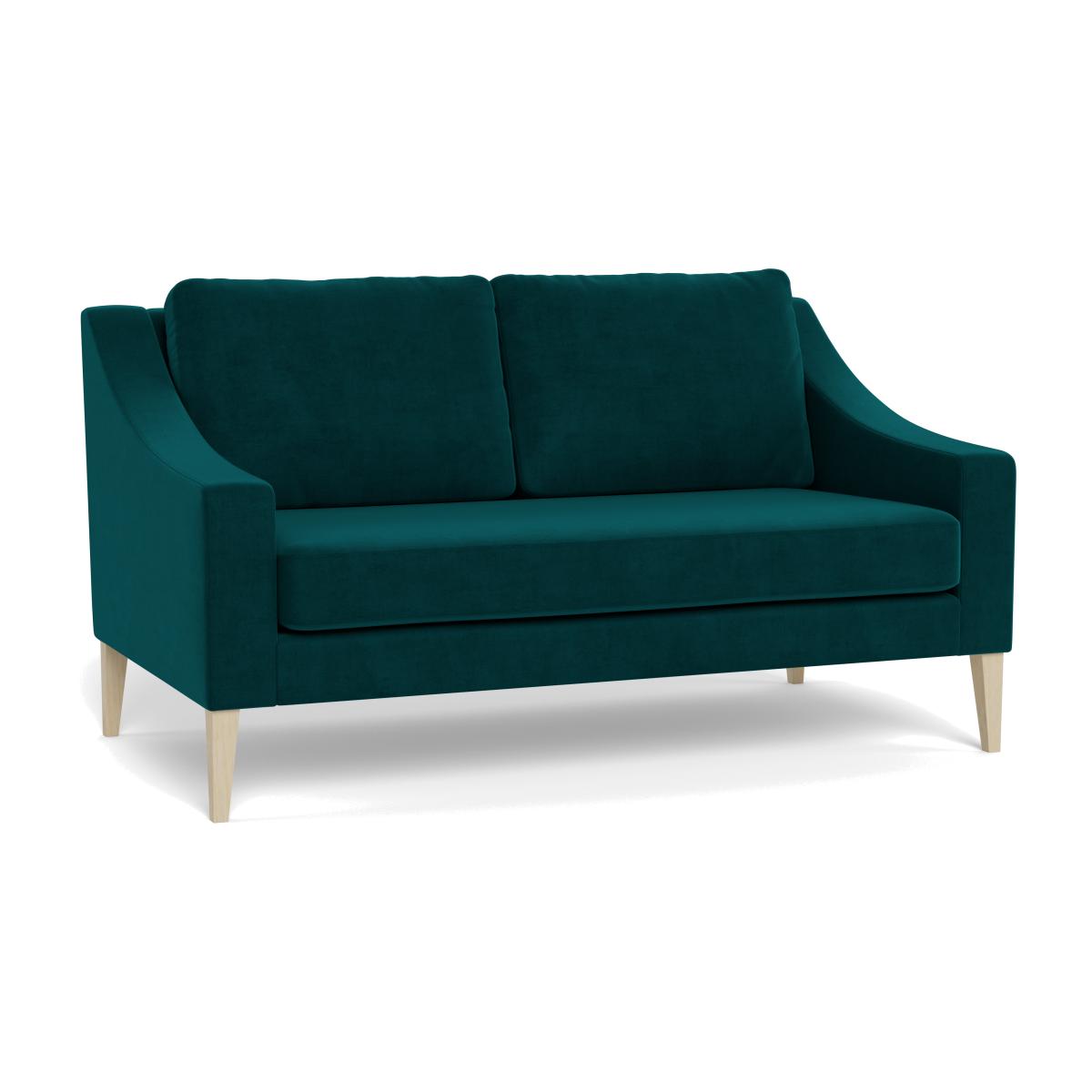 Heal's Richmond 2 Seater Sofa Smart Luxe Velvet Ocean Tinted Ash Feet – image 1