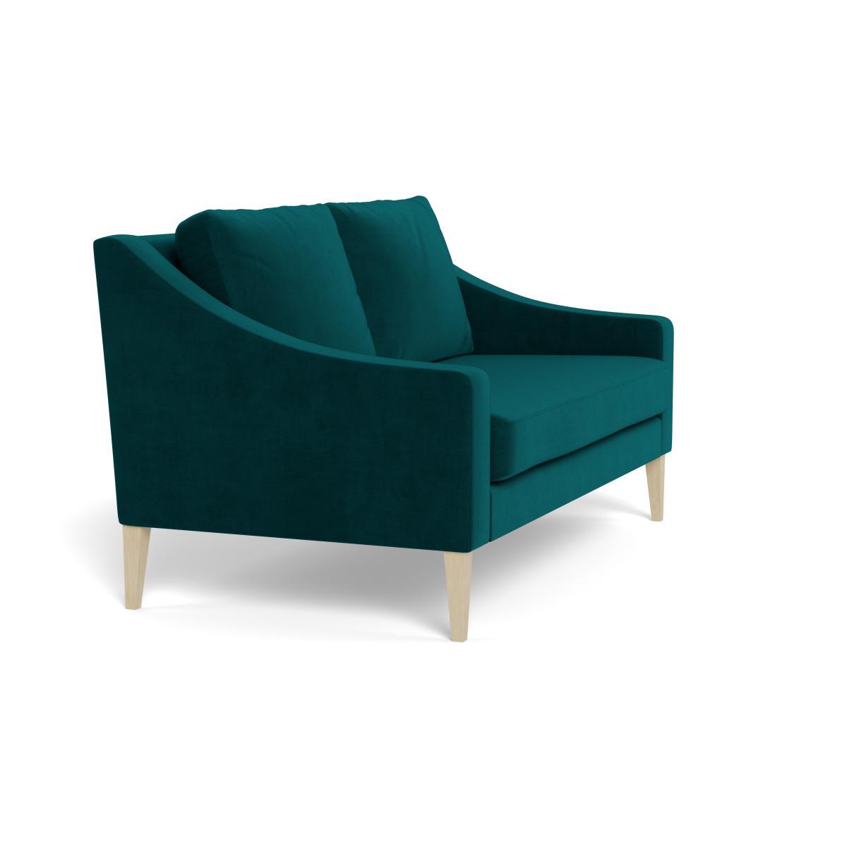 Heal's Richmond 2 Seater Sofa Smart Luxe Velvet Ocean Tinted Ash Feet - Heal's UK Furniture – image 2