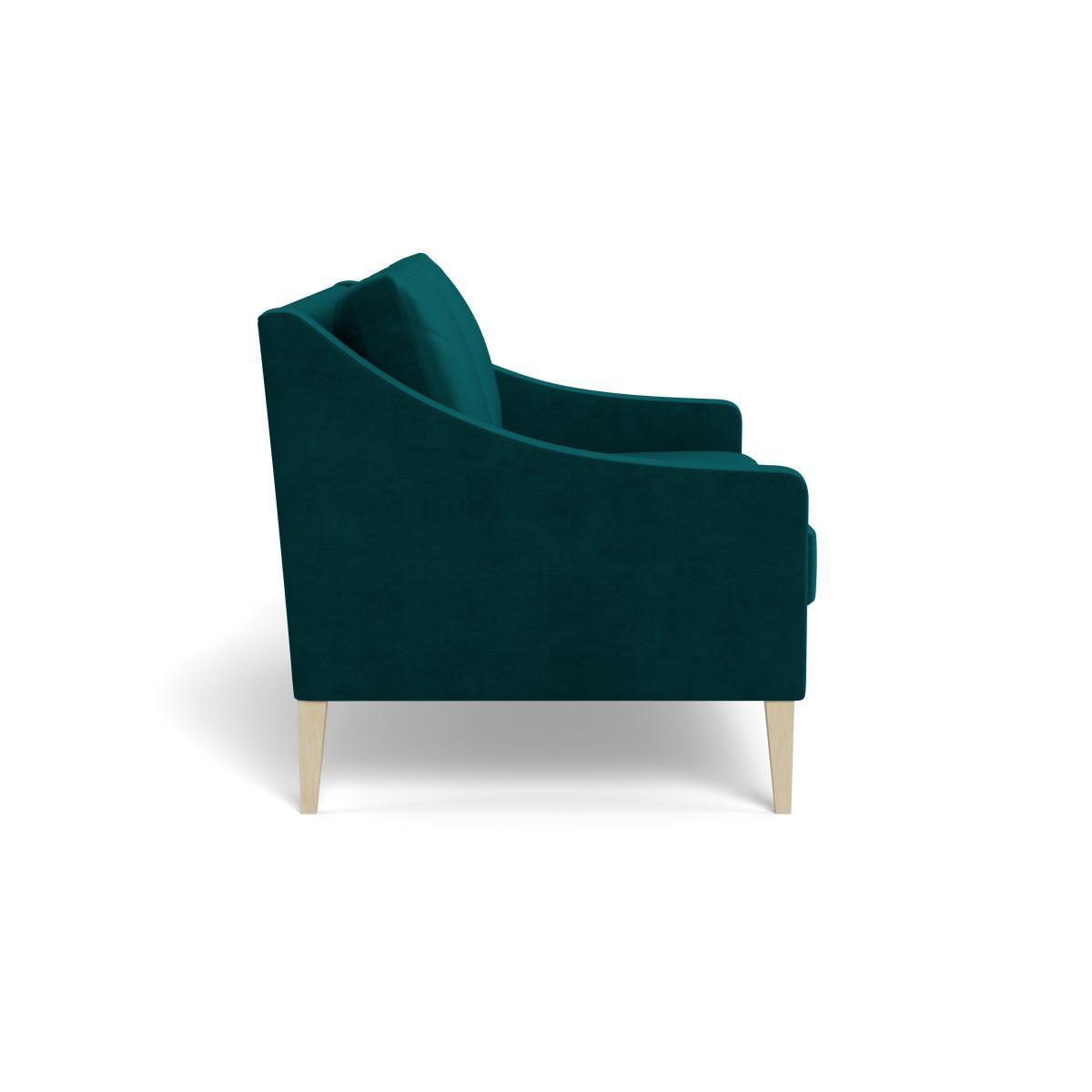 Heal's Richmond 2 Seater Sofa Smart Luxe Velvet Ocean Tinted Ash Feet - Heal's UK Furniture – image 3
