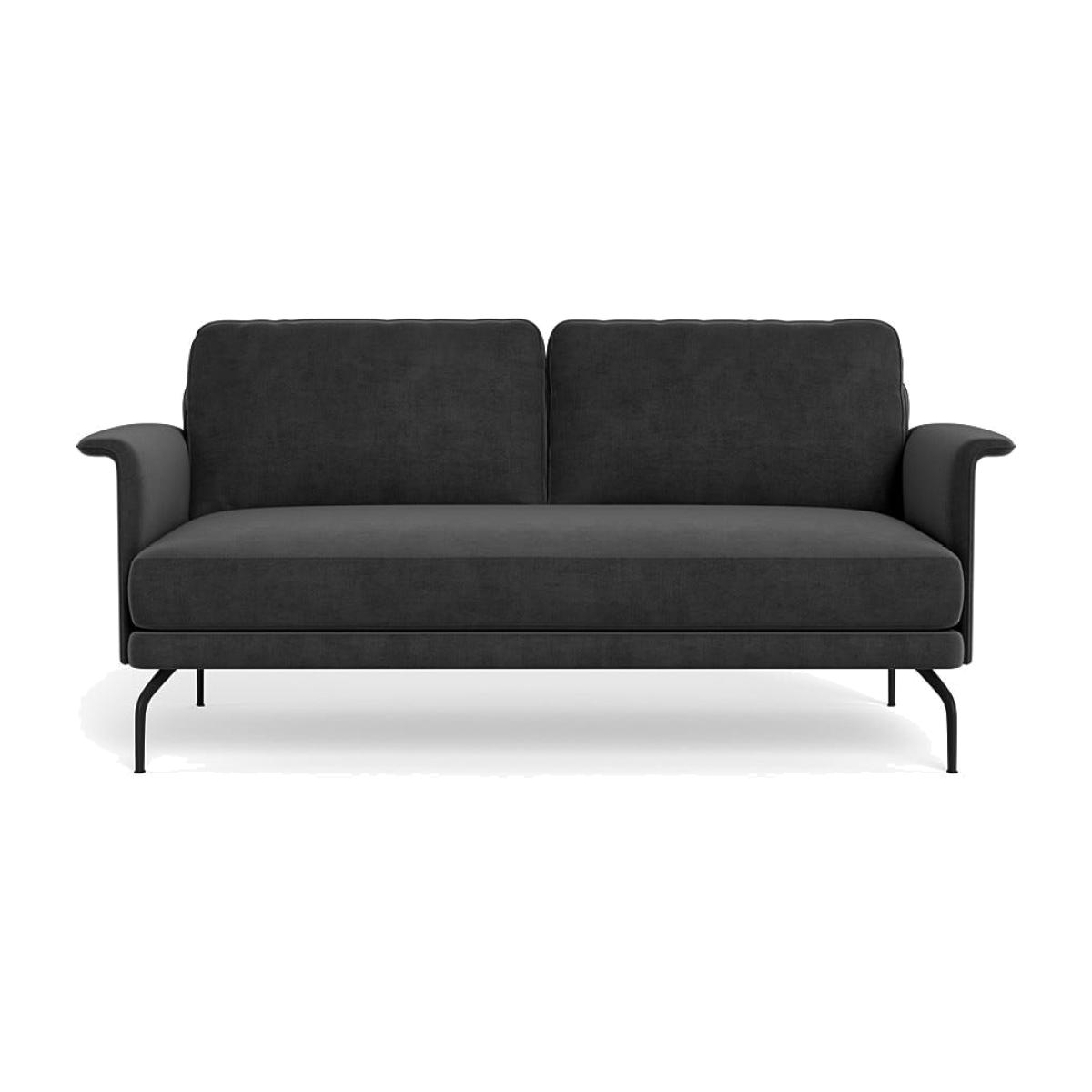 Heal's Iver 2 Seater Sofa Smart Luxe Velvet Nickel Black Feet – image 1