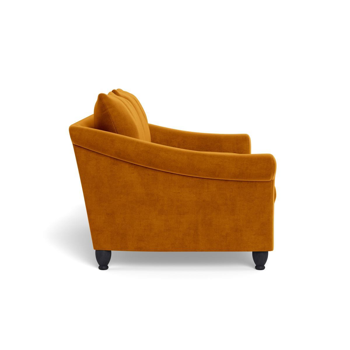Heal's Devon 2 Seater Smart Luxe Velvet Cognac Black Stain Beech Feet - Heal's UK Furniture – image 3