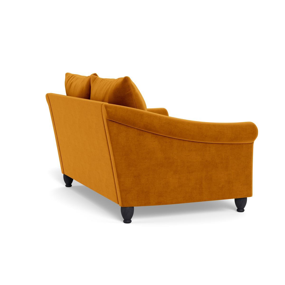 Heal's Devon 2 Seater Smart Luxe Velvet Cognac Black Stain Beech Feet - Heal's UK Furniture – image 4