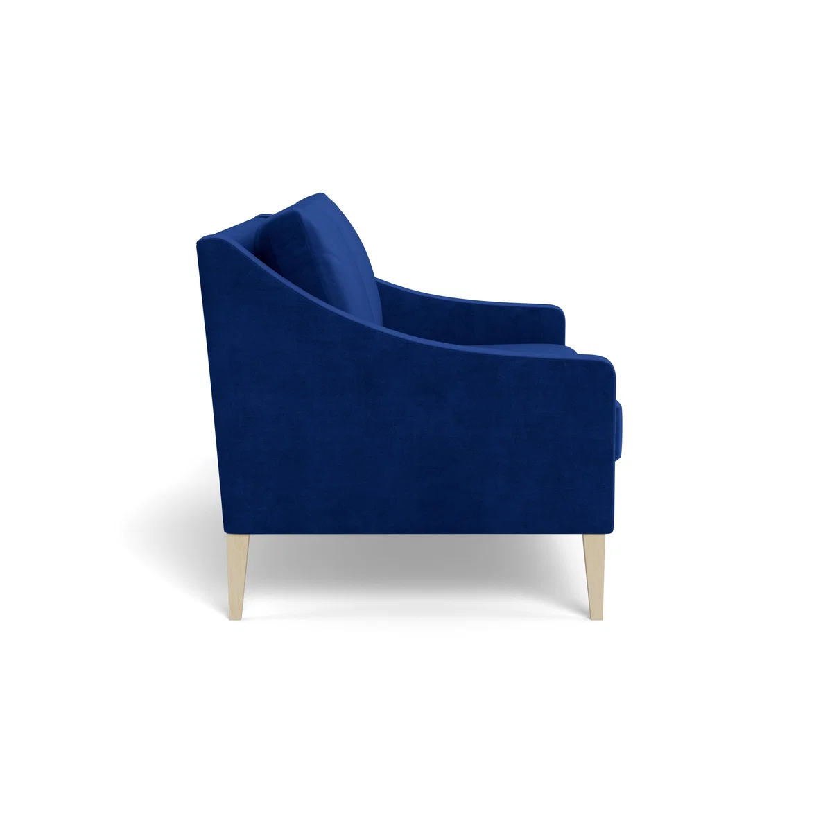 Heal's Richmond 2 Seater Sofa Smart Luxe Velvet Azure Natural Ash Feet - Heal's UK Furniture – image 3