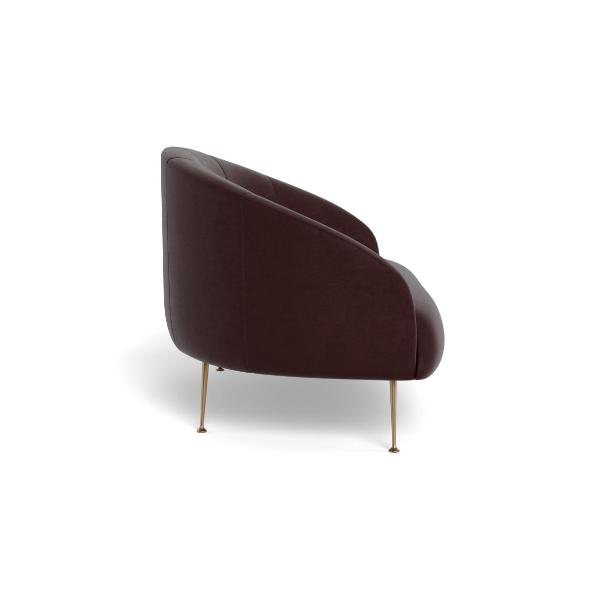 Heal's Bloomsbury 2 Seater Sofa Smart Luxe Velvet Acorn Brass Feet – image 4