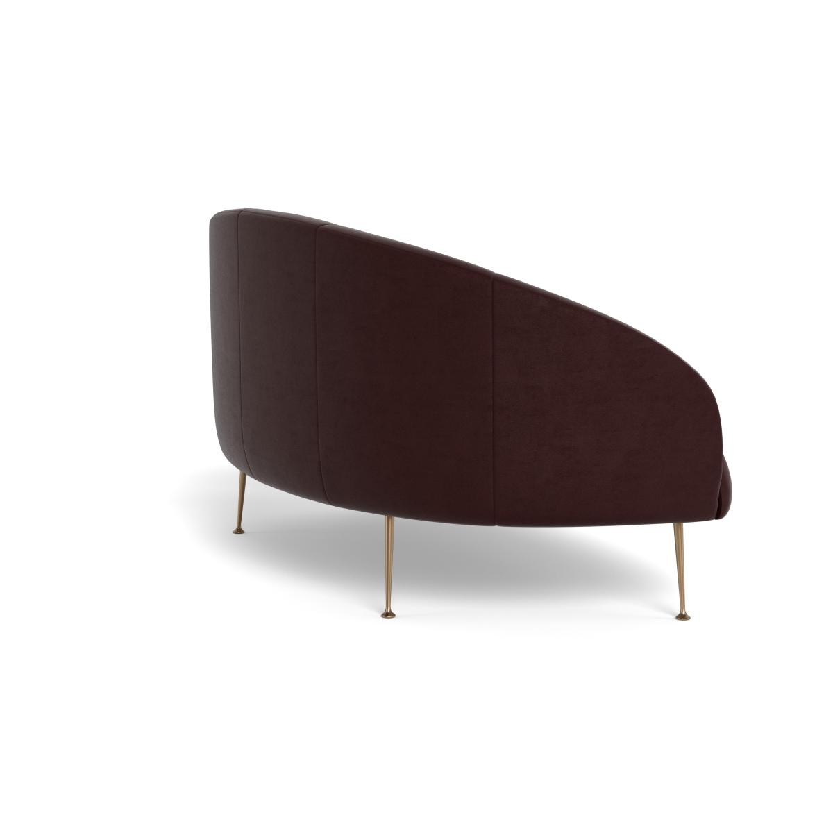 Heal's Bloomsbury 2 Seater Sofa Smart Luxe Velvet Acorn Brass Feet – image 5