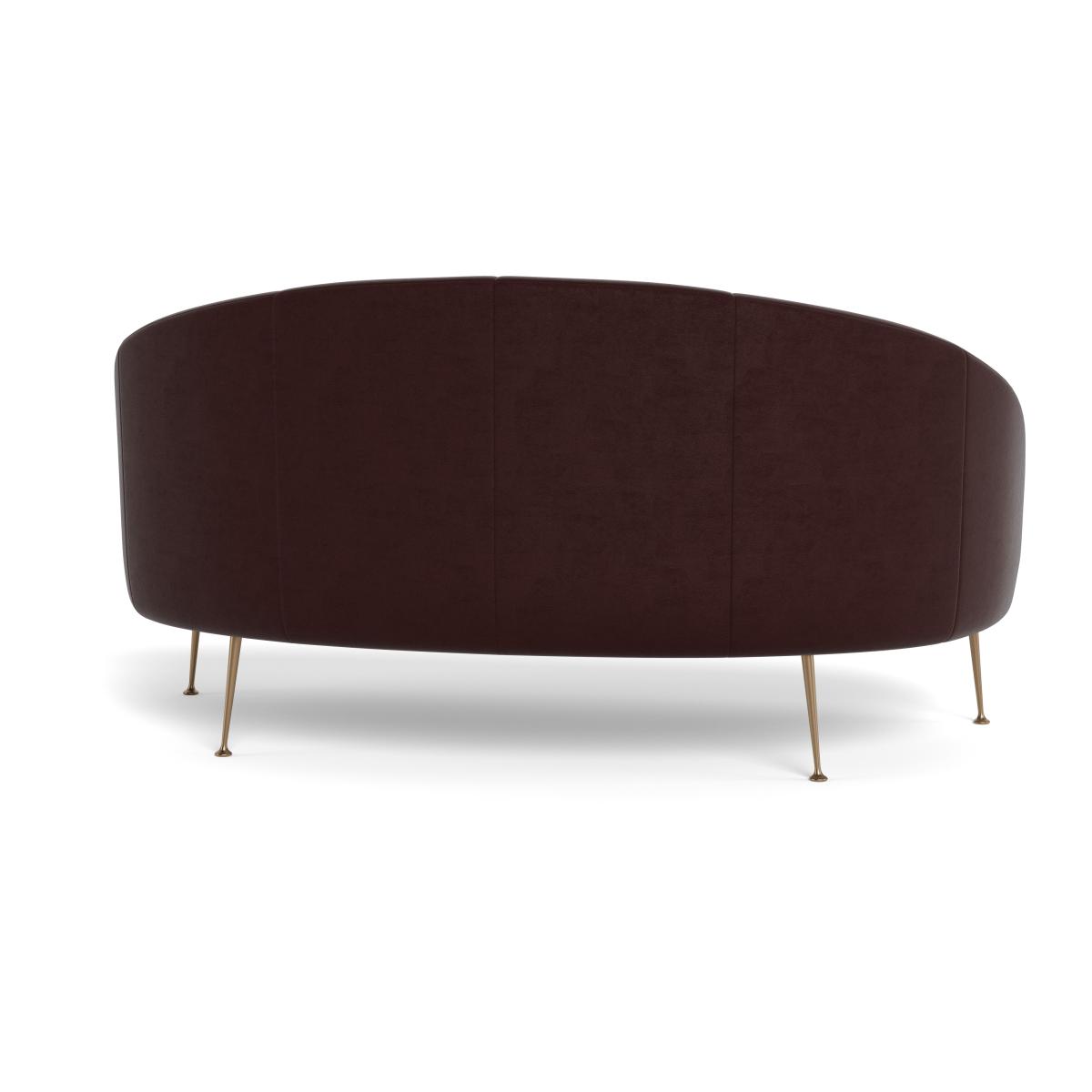Heal's Bloomsbury 2 Seater Sofa Smart Luxe Velvet Acorn Brass Feet – image 6
