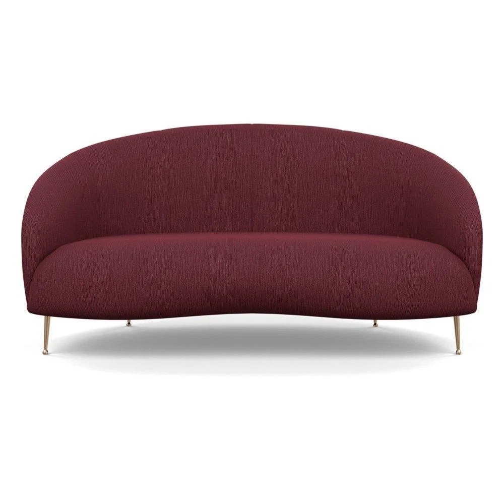 Heal's Bloomsbury 2 Seater Sofa Boucle Steel Brass Feet – image 11