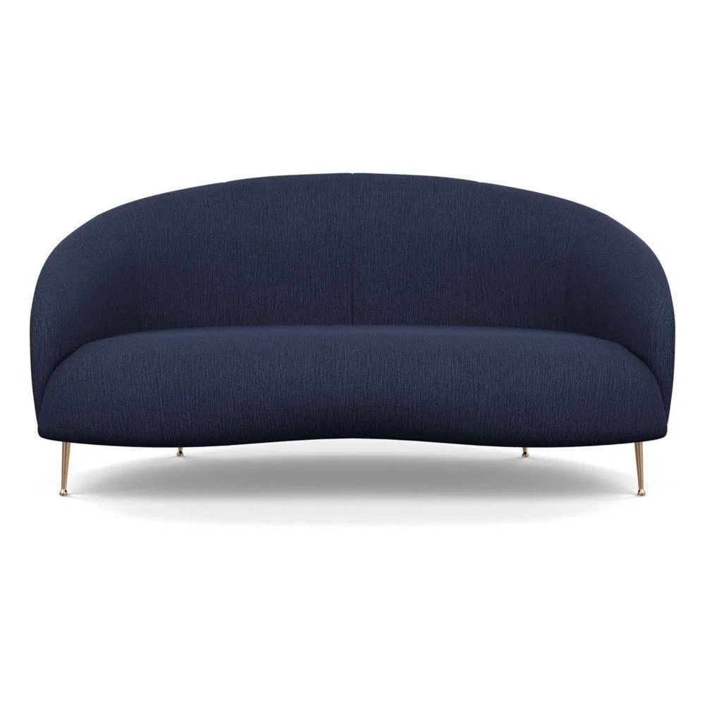 Heal's Bloomsbury 2 Seater Sofa Boucle Steel Brass Feet – image 28