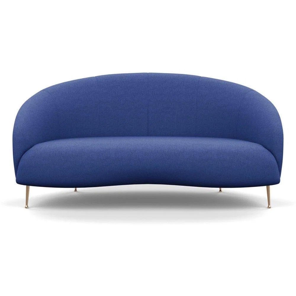 Heal's Bloomsbury 2 Seater Sofa Boucle Steel Brass Feet – image 40