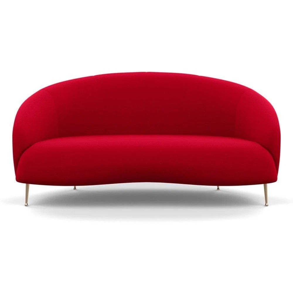 Heal's Bloomsbury 2 Seater Sofa Boucle Steel Brass Feet – image 56