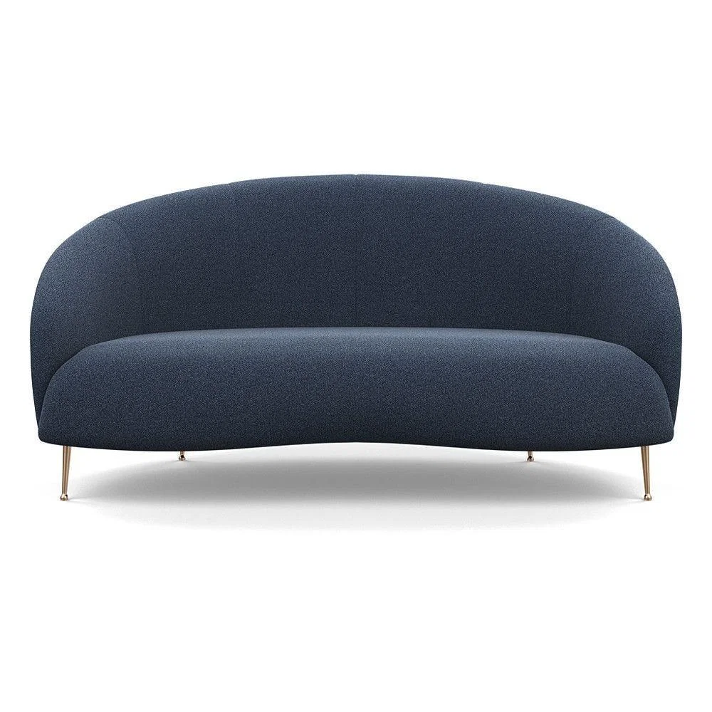 Heal's Bloomsbury 2 Seater Sofa Boucle Steel Brass Feet – image 10