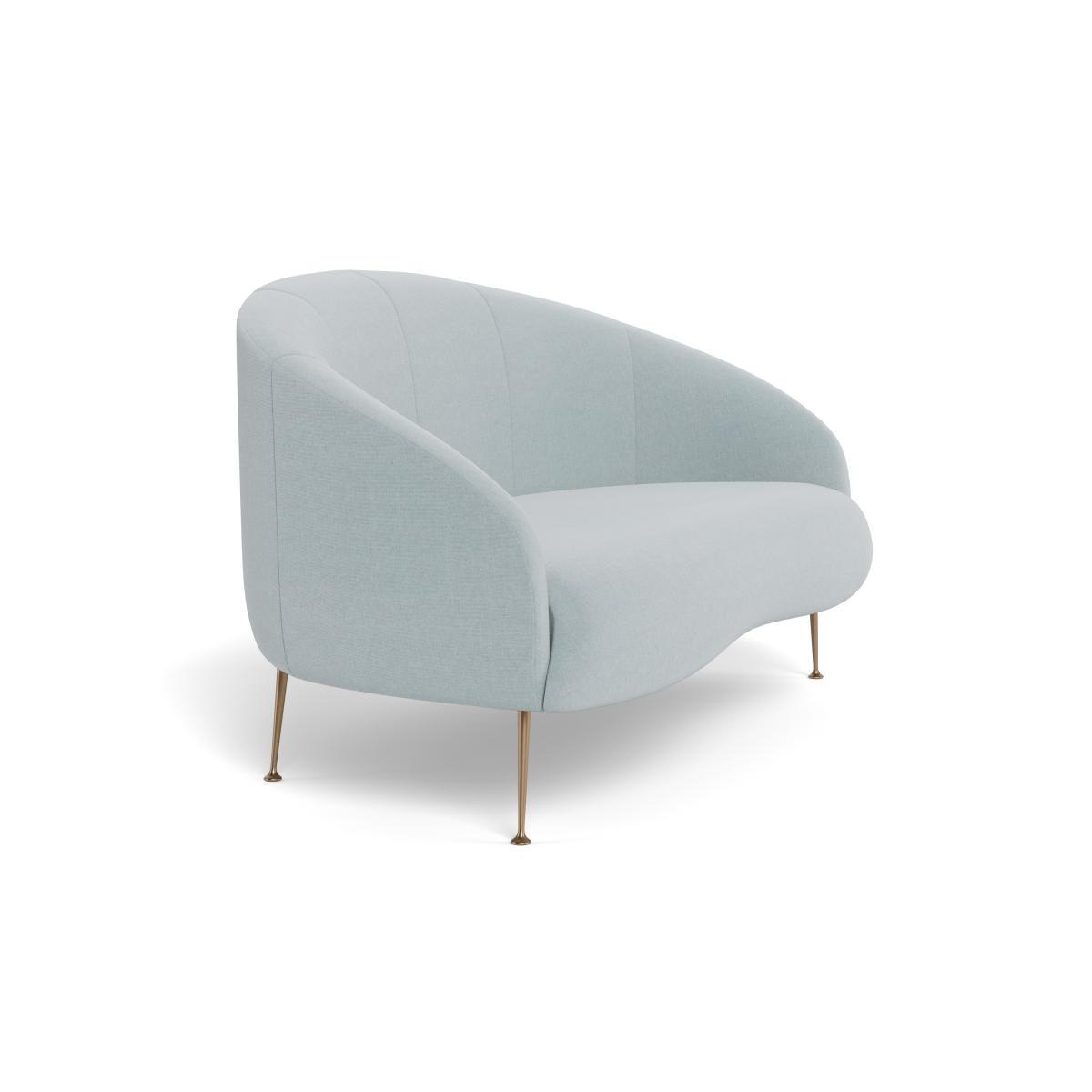 Heal's Bloomsbury 2 Seater Sofa Brushed Cotton Mist Brass Feet - Heal's UK Furniture – image 2