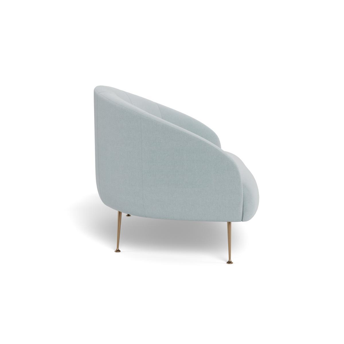 Heal's Bloomsbury 2 Seater Sofa Brushed Cotton Mist Brass Feet - Heal's UK Furniture – image 3
