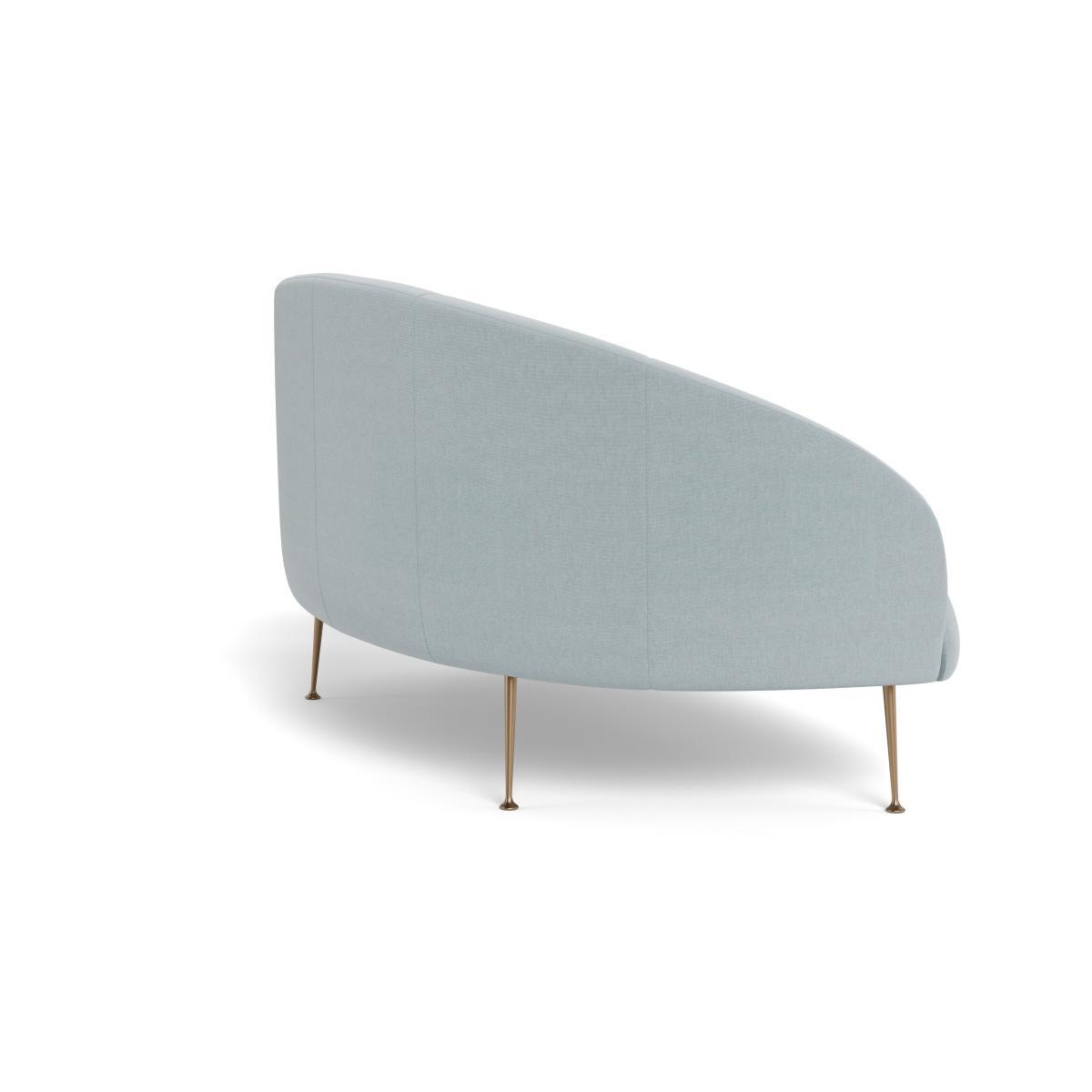 Heal's Bloomsbury 2 Seater Sofa Brushed Cotton Mist Brass Feet - Heal's UK Furniture – image 4