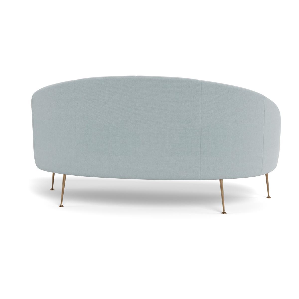 Heal's Bloomsbury 2 Seater Sofa Brushed Cotton Mist Brass Feet - Heal's UK Furniture – image 5