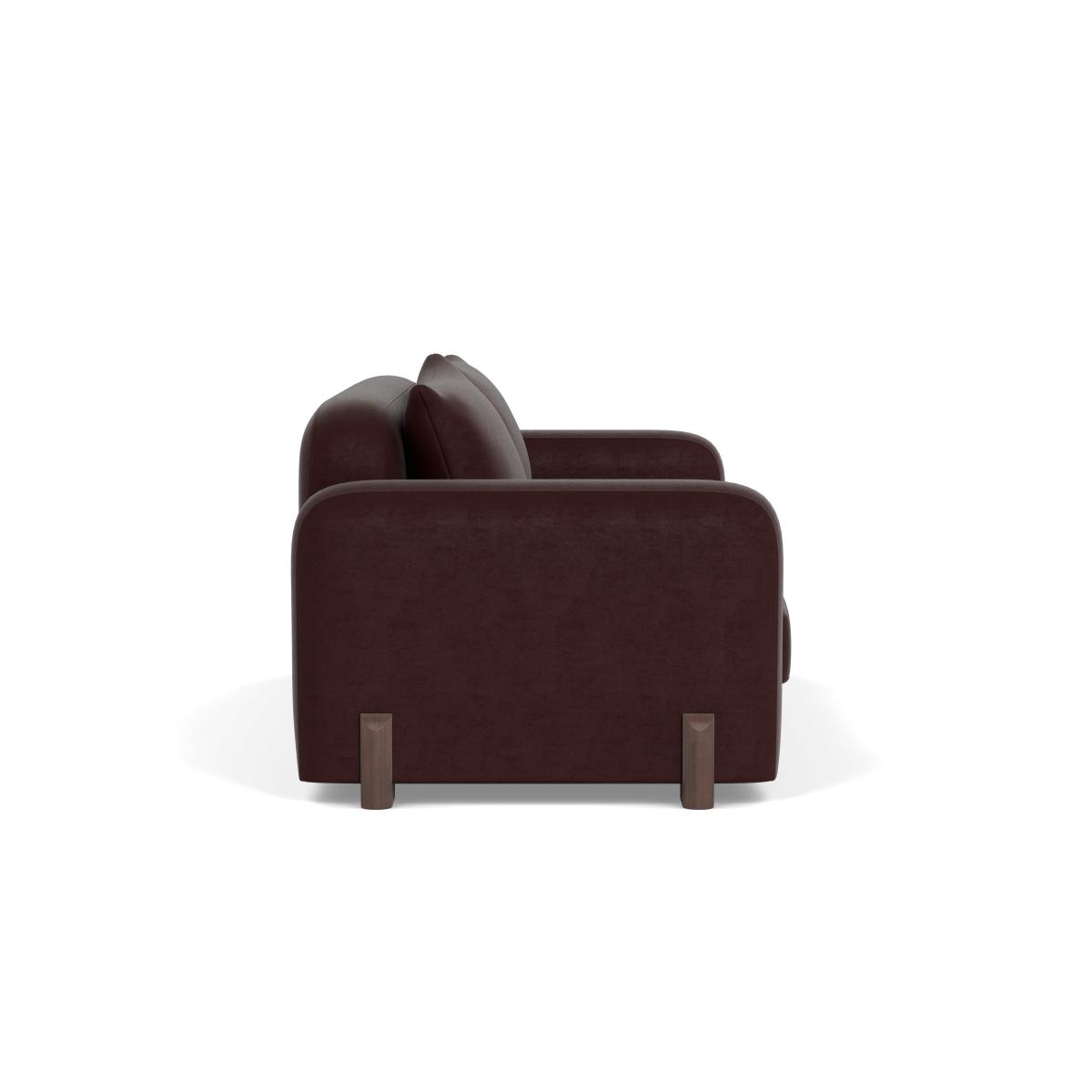 Heal's Nuvola 2 Seater Sofa Smart Luxe Velvet Acorn Black Painted Feet – image 4