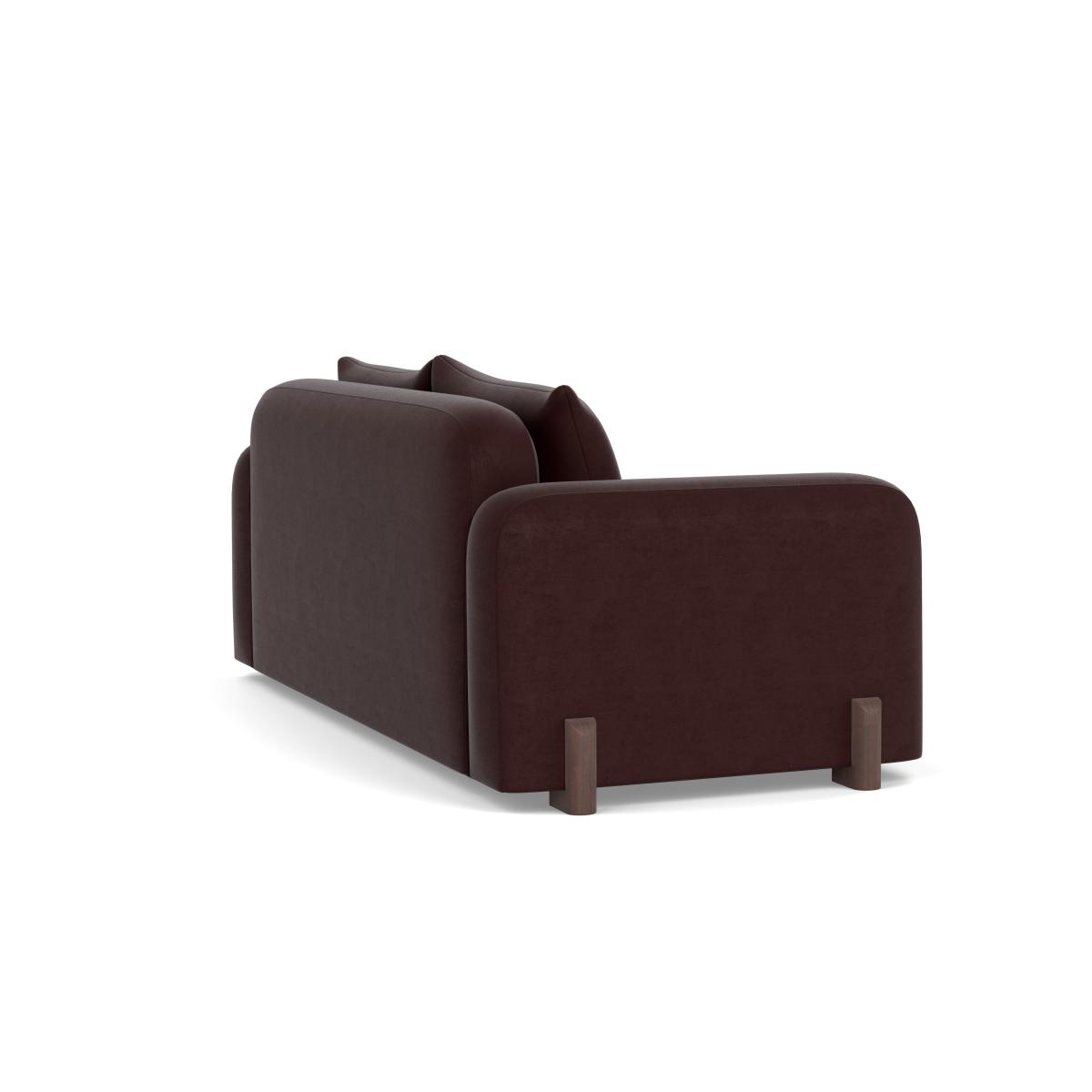 Heal's Nuvola 2 Seater Sofa Smart Luxe Velvet Acorn Black Painted Feet – image 5