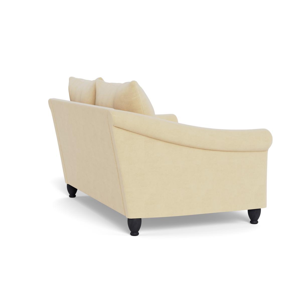 Heal's Devon 2 Seater Smart Luxe Velvet Biscuit Black Stain Beech Feet - Heal's UK Furniture – image 4