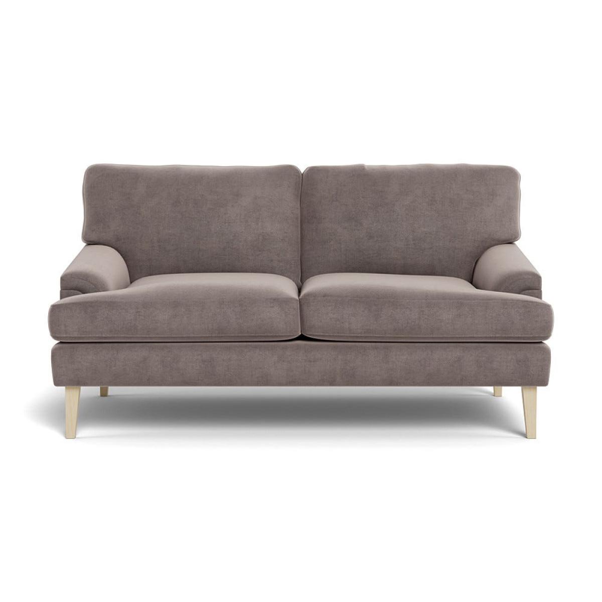 Heal's Stanton 2 Seater Sofa Smart Luxe Velvet Mushroom Natural Feet – image 2