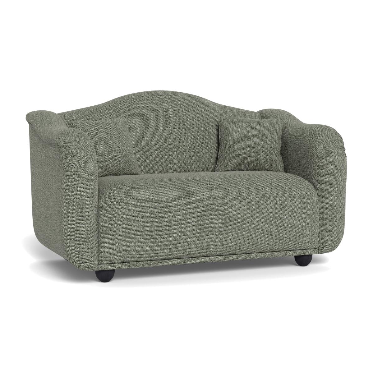 Heal's Tetbury 2 Seater Sofa Boucle Tweed Lapis Walnut Stained Beech Feet – image 1