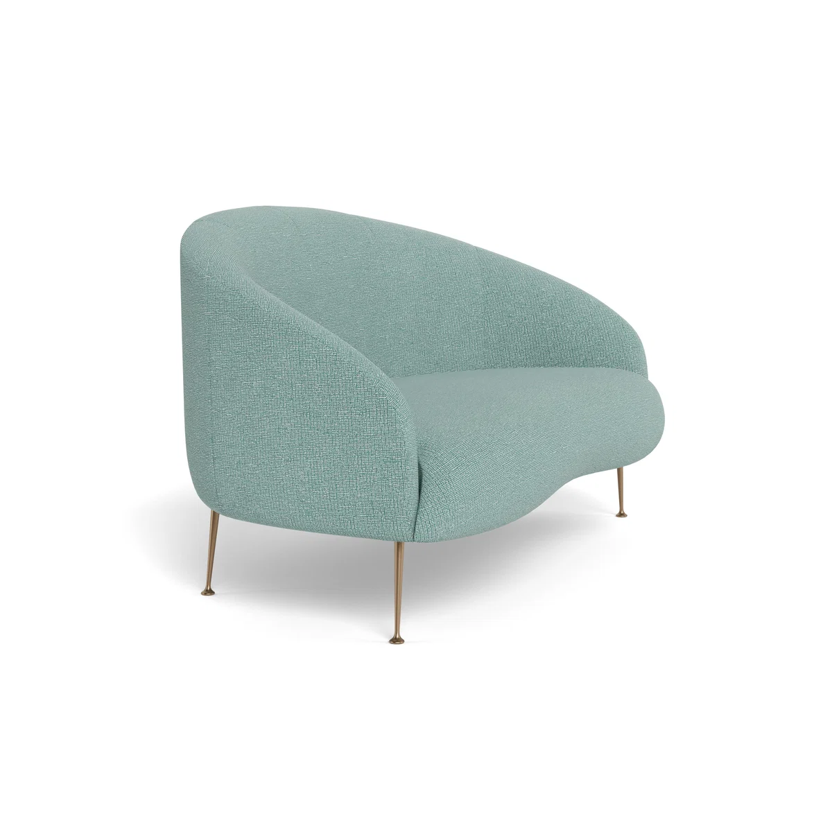Heal's Bloomsbury 2 Seater Sofa Tejo Recycled Teal Brass Feet - Heal's UK Furniture – image 2